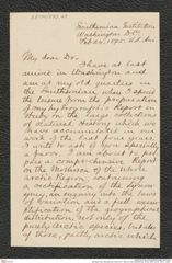 Nachlass Franz Steindachner, Brief von H. Wall an Franz Steindachner (24.02.1875), Inv.Nr. 572.01, Seite 1